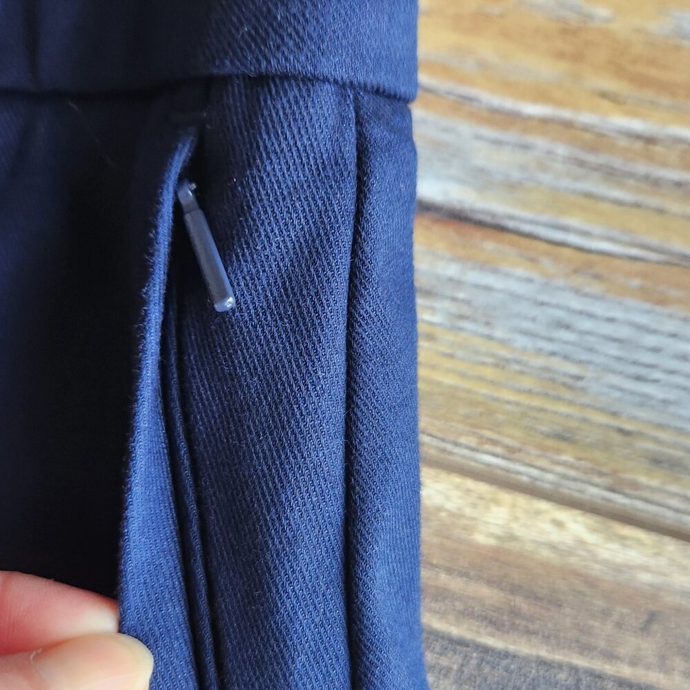 NWT SPANX Supersmooth Stretch Twill Straight Pant Zip-Pocket Timeless Navy - Picture 7 of 15